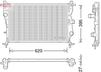 Радиатор охлаждения DENSO DRM06038