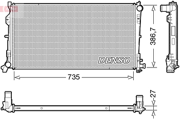 Радиатор охлаждения DENSO DRM06040