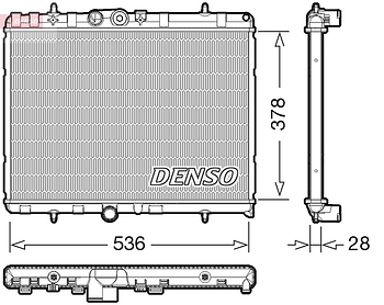 Радиатор охлаждения DENSO DRM07004