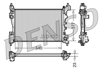 Радиатор охлаждения DENSO DRM07042