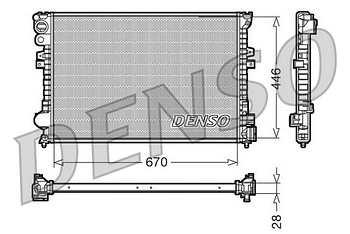 Радиатор охлаждения DENSO DRM07050
