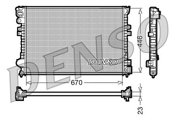 Радиатор охлаждения DENSO DRM07055
