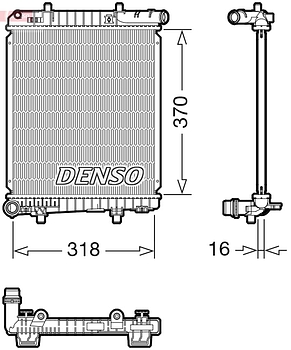 Радиатор охлаждения DENSO DRM07062