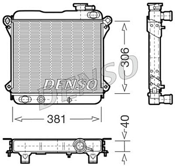 Радиатор охлаждения DENSO DRM09001