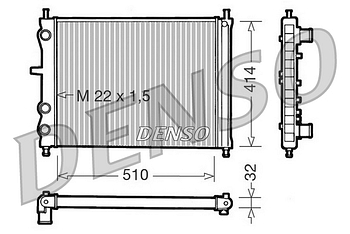 Радиатор охлаждения DENSO DRM09024