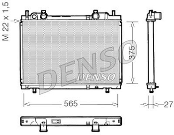 Радиатор охлаждения DENSO DRM09025