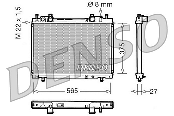 Радиатор охлаждения DENSO DRM09026
