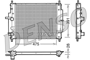 Радиатор охлаждения DENSO DRM09036