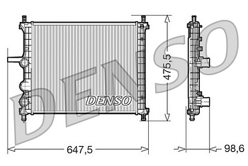 Радиатор охлаждения DENSO DRM09038