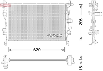 Радиатор охлаждения DENSO DRM09044