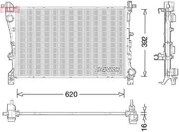 Радиатор охлаждения DENSO DRM09046