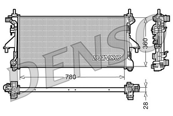 Радиатор охлаждения DENSO DRM09079