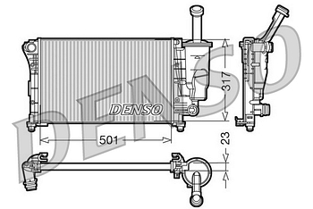 Радиатор охлаждения DENSO DRM09086