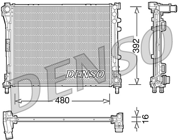 Радиатор охлаждения DENSO DRM09087