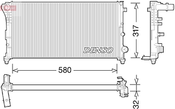 Радиатор охлаждения DENSO DRM09089