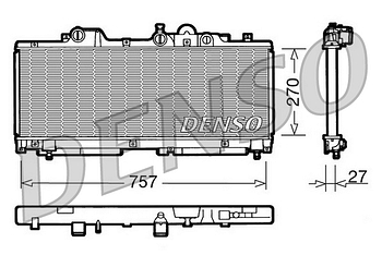 Радиатор охлаждения DENSO DRM09091
