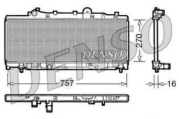 Радиатор охлаждения DENSO DRM09092