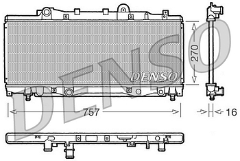Радиатор охлаждения DENSO DRM09094