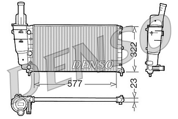 Радиатор охлаждения DENSO DRM09096