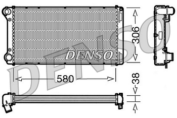 Радиатор охлаждения DENSO DRM09098