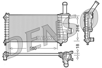 Радиатор охлаждения DENSO DRM09100