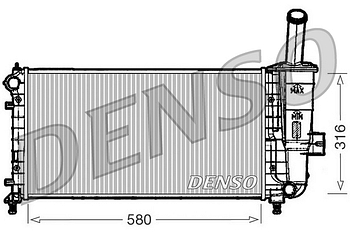 Радиатор охлаждения DENSO DRM09102