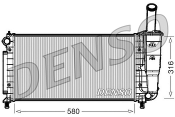 Радиатор охлаждения DENSO DRM09105