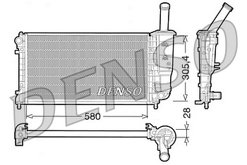 Радиатор охлаждения DENSO DRM09108