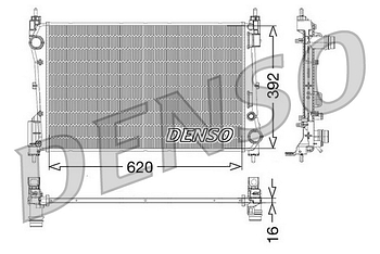 Радиатор охлаждения DENSO DRM09114