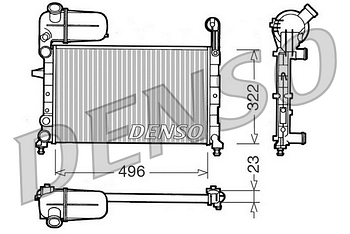 Радиатор охлаждения DENSO DRM09133
