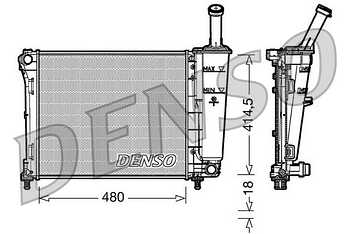 Радиатор охлаждения DENSO DRM09161