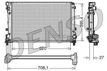 Радиатор охлаждения DENSO DRM09163