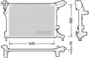 Радиатор охлаждения DENSO DRM09165