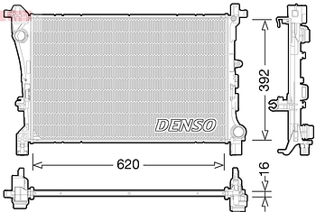 Радиатор охлаждения DENSO DRM09166