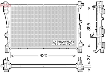 Радиатор охлаждения DENSO DRM09167