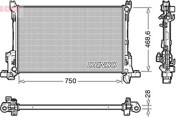 Радиатор охлаждения DENSO DRM09174