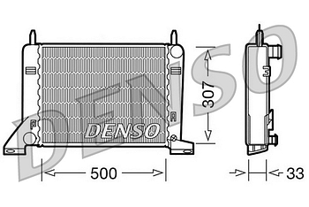 Радиатор охлаждения DENSO DRM10022