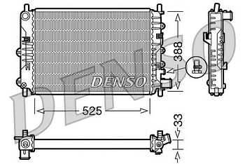 Радиатор охлаждения DENSO DRM10025