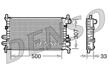Радиатор охлаждения DENSO DRM10027