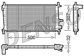 Радиатор охлаждения DENSO DRM10041