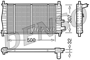 Радиатор охлаждения DENSO DRM10042