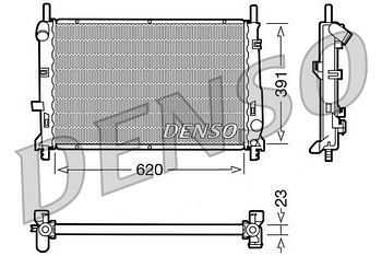 Радиатор охлаждения DENSO DRM10070