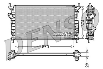 Радиатор охлаждения DENSO DRM10074