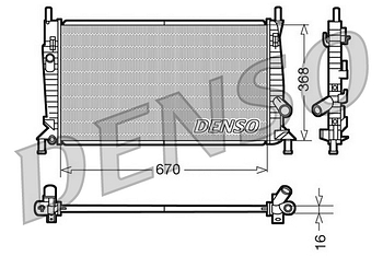 Радиатор охлаждения DENSO DRM10075