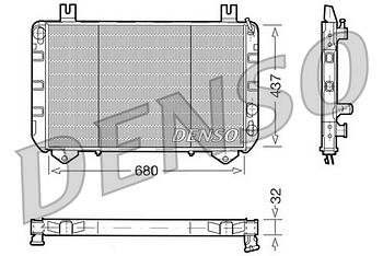 Радиатор охлаждения DENSO DRM10093
