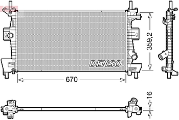 Радиатор охлаждения DENSO DRM10114