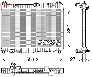 Радиатор охлаждения DENSO DRM10116