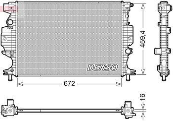 Радиатор охлаждения DENSO DRM10121