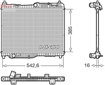 Радиатор охлаждения DENSO DRM10123
