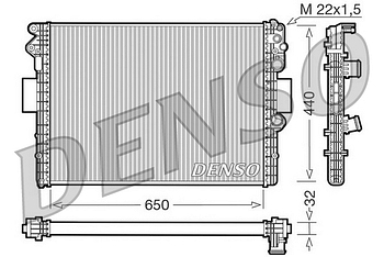 Радиатор охлаждения DENSO DRM12001